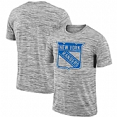 New York Rangers 2018 Heathered Black Sideline Legend Velocity Travel Performance T-Shirt,baseball caps,new era cap wholesale,wholesale hats